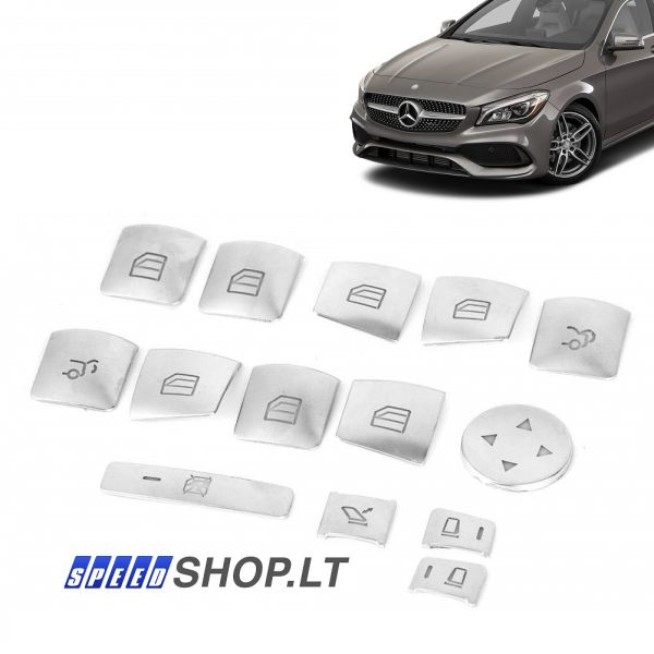 Mercedes Benz A-B-C-E-GLA-CLA-GLK-GL-ML langų mygtukų apdaila